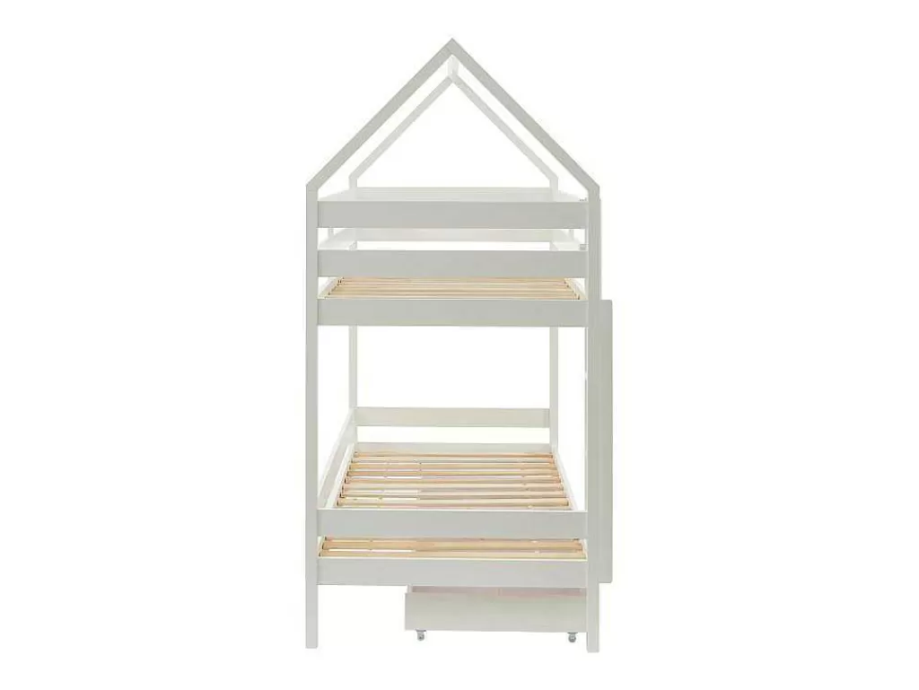 Beliche*Vente-unique Beliche Cabana De 2 X 90 X 190 Cm Com 2 Gavetas Em Pinho Cor Branco - Chori