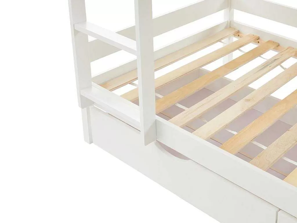 Beliche*Vente-unique Beliche Cabana De 2 X 90 X 190 Cm Com 2 Gavetas Em Pinho Cor Branco - Chori