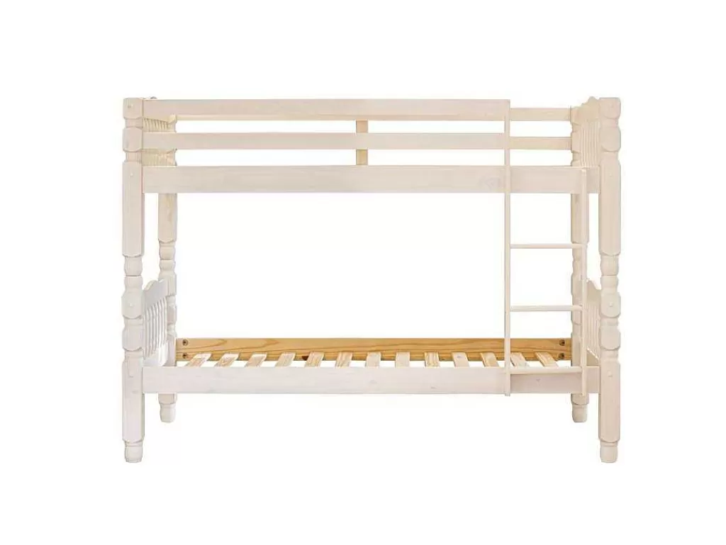Cama De Criança*Venprodin Beliche Juvenil Em Madeira Macica, Cor: Branco