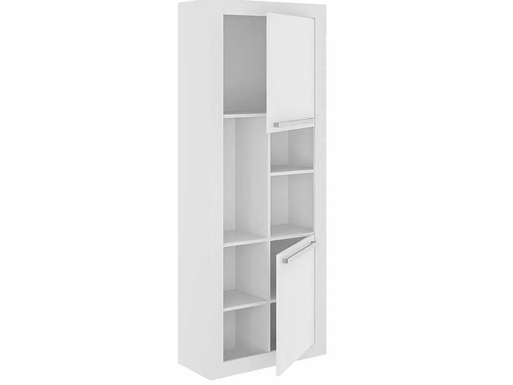 Biblioteca, Vitrina, Estante*Vente-unique Biblioteca Com 2 Portas E 3 Nichos Cor Branco - Evan