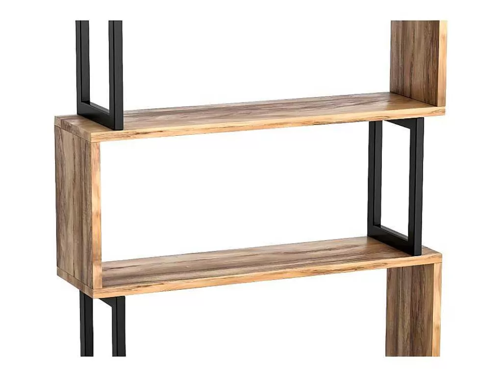 Biblioteca, Vitrina, Estante*Vente-unique Biblioteca Com 3 Prateleiras Em Metal Natural Claro E Preto - Roveni