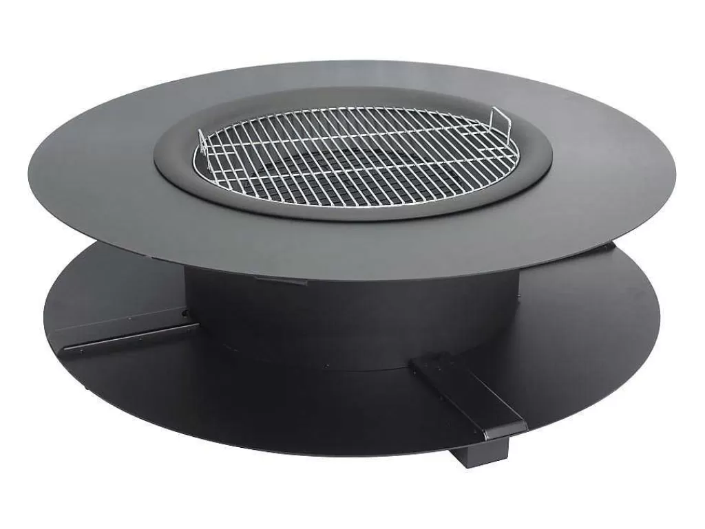 Pequenos Eletrodomésticos*Vente-unique Braseiro, Chapa E Grelhador Com Arrumação Para Lenha C120 X L120 X A40 Cm - Barcena