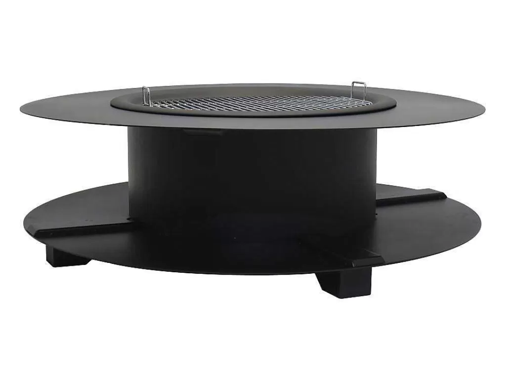 Pequenos Eletrodomésticos*Vente-unique Braseiro, Chapa E Grelhador Com Arrumação Para Lenha C120 X L120 X A40 Cm - Barcena