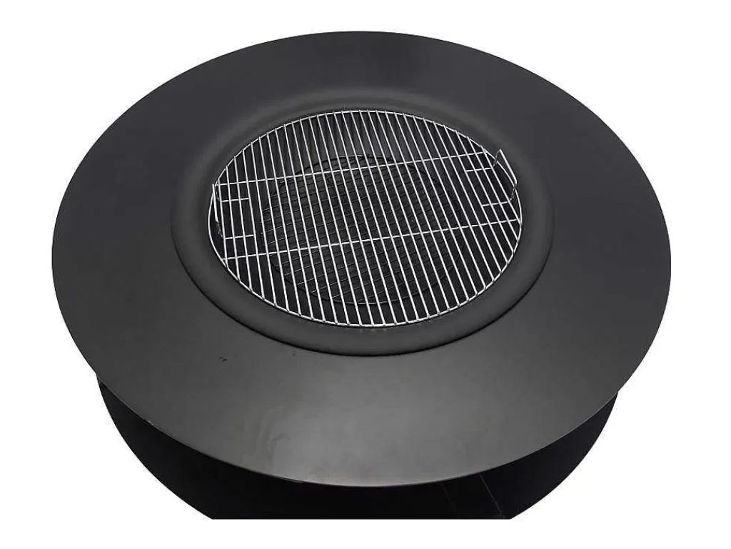 Pequenos Eletrodomésticos*Vente-unique Braseiro, Chapa E Grelhador Com Arrumação Para Lenha C120 X L120 X A40 Cm - Barcena