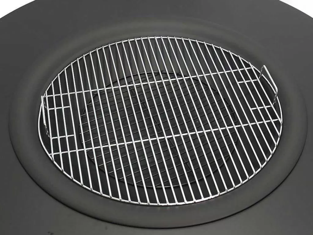 Pequenos Eletrodomésticos*Vente-unique Braseiro, Chapa E Grelhador Com Arrumação Para Lenha C120 X L120 X A40 Cm - Barcena