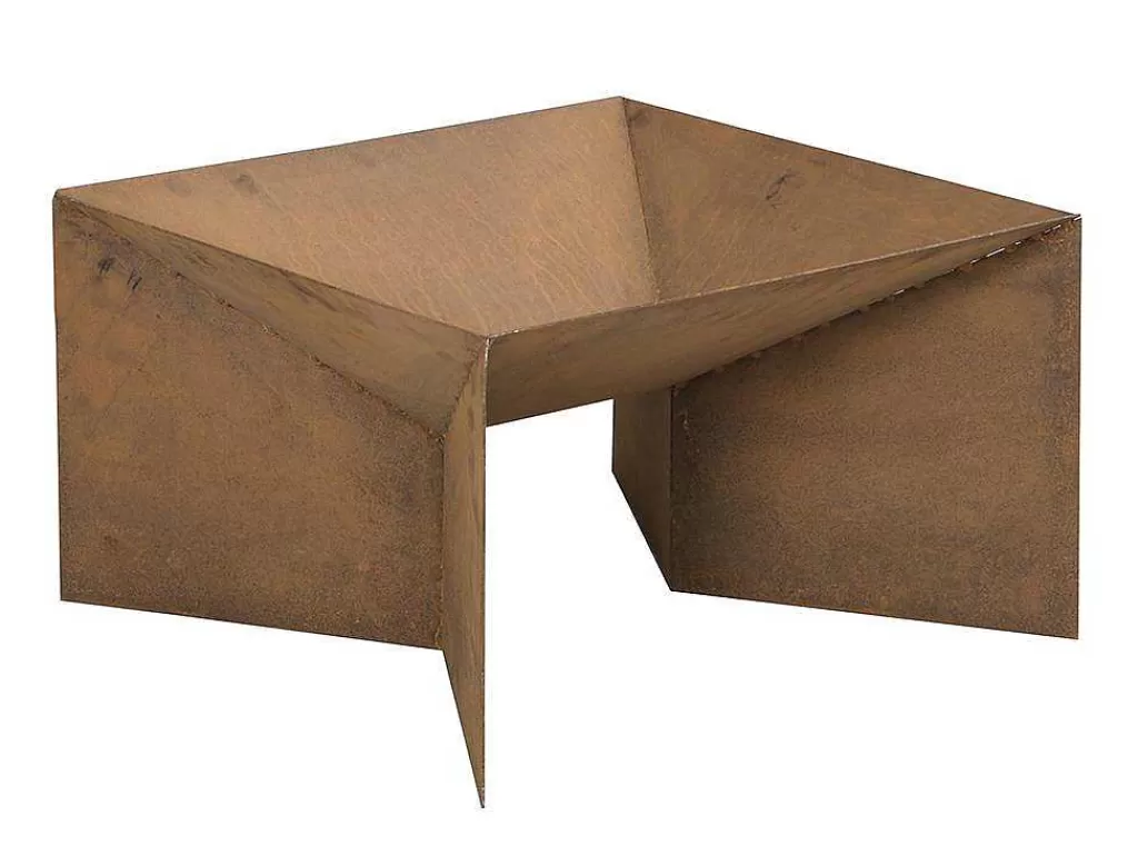 Barbecue, Braseiro De Jardim, Plancha*Vente-unique Braseiro De Jardim Quadrado Em Aco Corten De C50 X L50 X A30 Cm - Verio