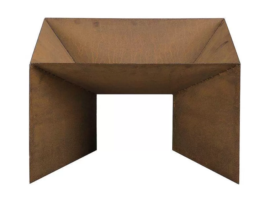 Barbecue, Braseiro De Jardim, Plancha*Vente-unique Braseiro De Jardim Quadrado Em Aco Corten De C50 X L50 X A30 Cm - Verio