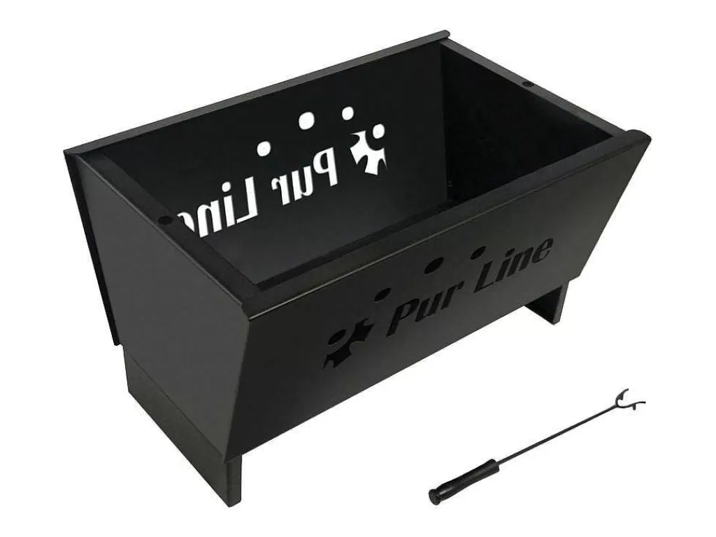 Barbecue, Braseiro De Jardim, Plancha*Purline Brasero 2 En 1 Transformable En Refrigerateur En Acier Noir