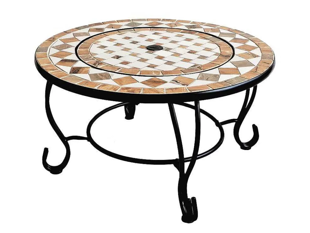 Barbecue, Braseiro De Jardim, Plancha*Purline Brasero De Jardin Incluant Un Barbecue En Carreaux De Ceramique Blanc