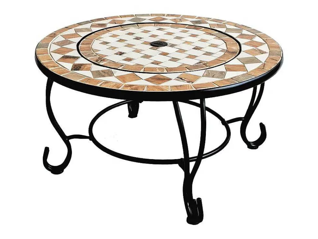 Barbecue, Braseiro De Jardim, Plancha*Purline Brasero De Jardin Incluant Un Barbecue En Carreaux De Ceramique Blanc