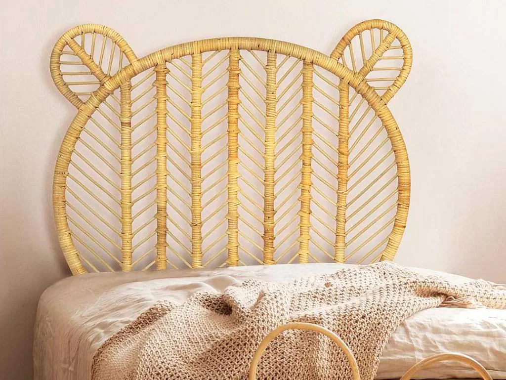 Móvel Para Quarto De Crianças*Vente-unique Cabeceira De Cama 90 Cm Vime Cor Natural - Tedyo