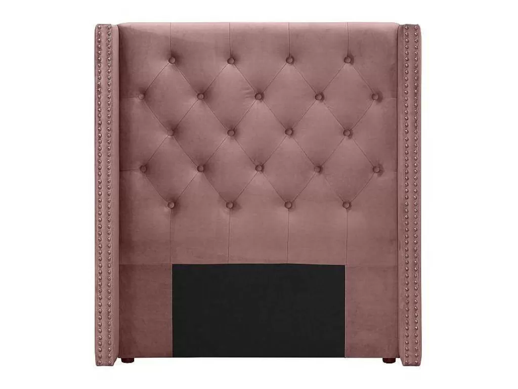 Móvel Para Quarto De Crianças*Vente-unique Cabeceira De Cama Acolchoada 100 Cm Veludo Cor-De-Rosa - Massimo
