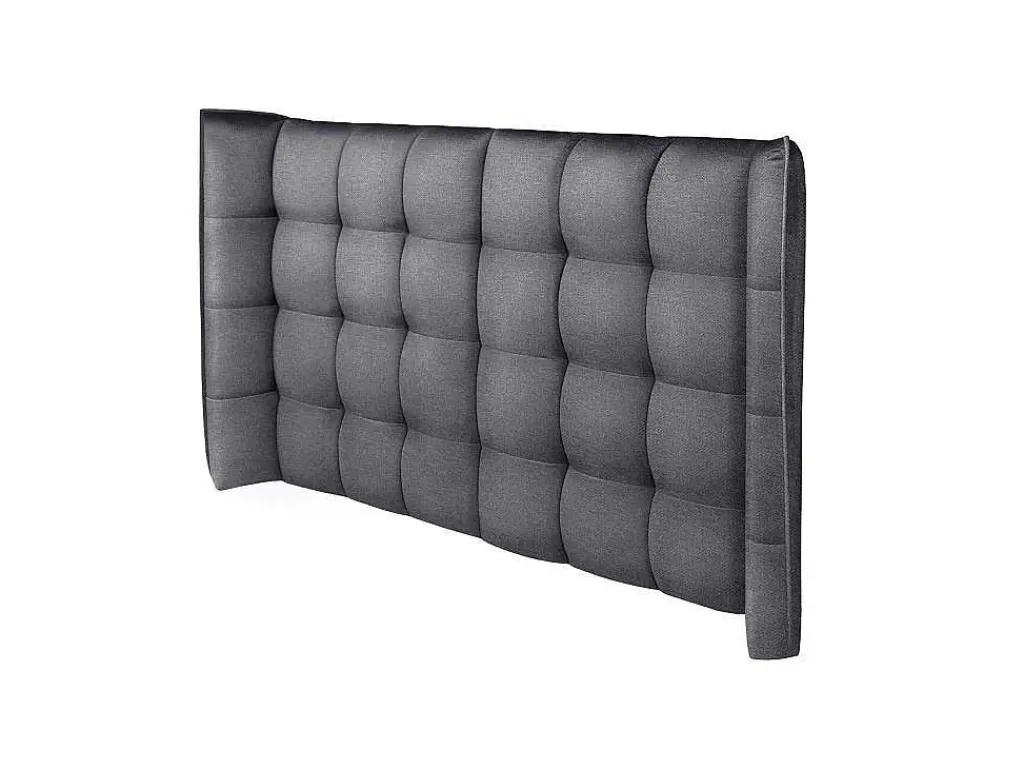 Cabeceira E Ponte De Cama*Vente-unique Cabeceira De Cama Arqueada De 140 Cm Em Tecido Cor Cinza - Ludesa