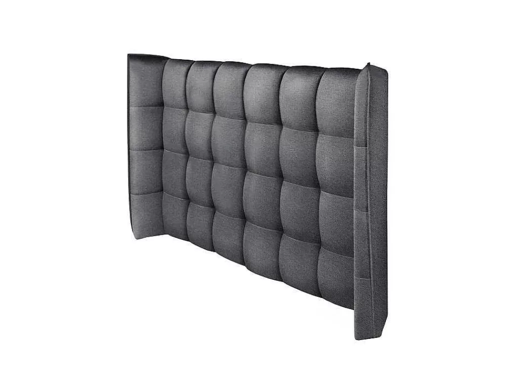 Cabeceira E Ponte De Cama*Vente-unique Cabeceira De Cama Arqueada De 140 Cm Em Tecido Cor Cinza - Ludesa