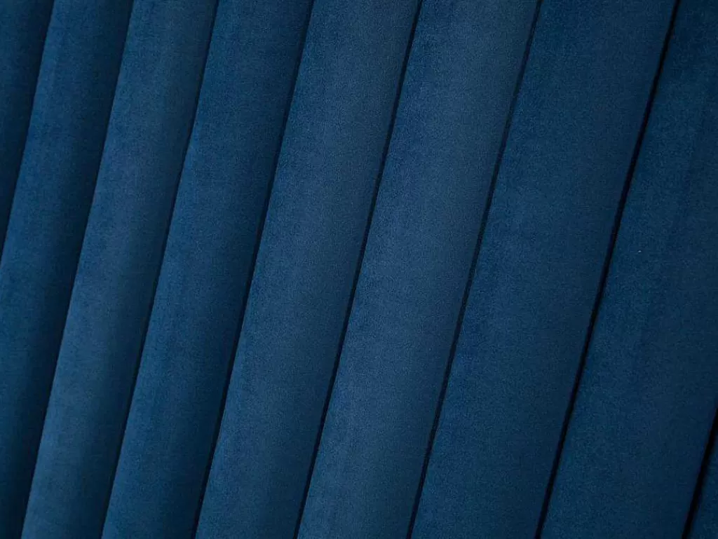 Cabeceira E Ponte De Cama*Vente-unique Cabeceira De Cama Com Costuras Verticais De 140 Cm Em Veludo Cor Azul-Escuro - Sarah