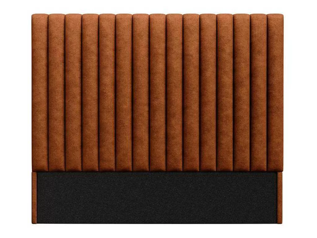 Cabeceira E Ponte De Cama*Vente-unique Cabeceira De Cama Costuras Verticais 150 Cm Tecido Terracota - Sarah