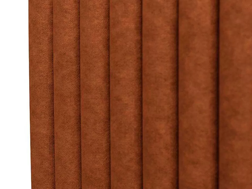 Cabeceira E Ponte De Cama*Vente-unique Cabeceira De Cama Costuras Verticais 200 Cm Tecido Terracota - Sarah