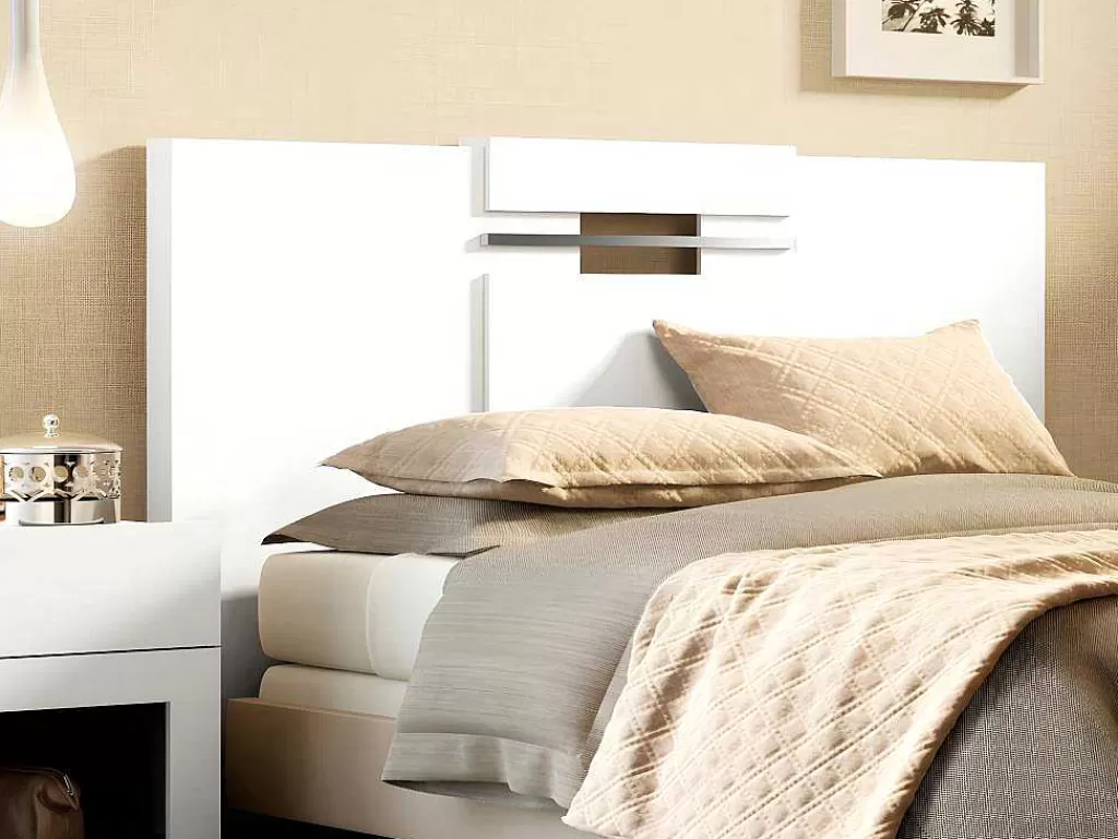 Cabeceira E Ponte De Cama*Vente-unique Cabeceira De Cama Extensivel De 140/160 Cm Cor Branco - Maraba