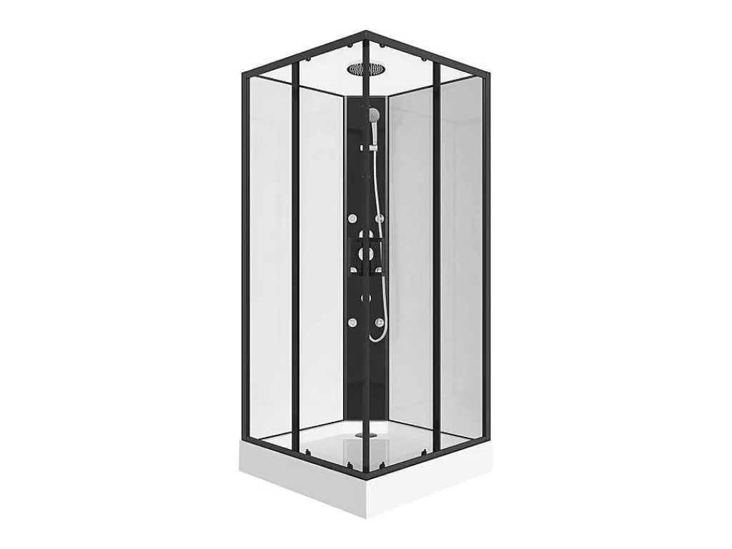 Cabine De Duche*Shower & Design Cabine De Duche De Canto De Hidromassagem C80 X L80 X A225 Cm - Kivora