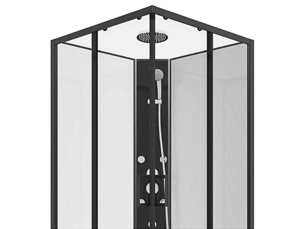 Cabine De Duche*Shower & Design Cabine De Duche De Canto De Hidromassagem C80 X L80 X A225 Cm - Kivora