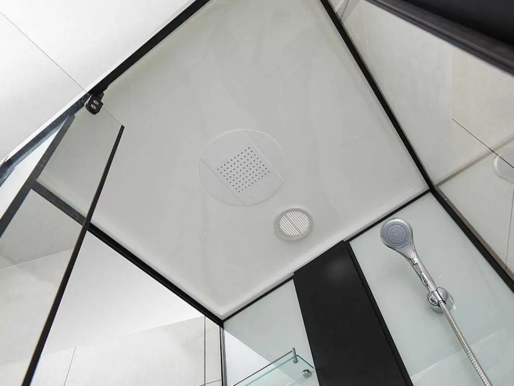 Cabine De Duche*Shower & Design Cabine De Duche De Hidromassagem Primea - 2 Zonas Com Jatos De Massagem - C90 X L90 X A215 Cm - Funcao Chuva Tropical E Cabeca De Chuveiro