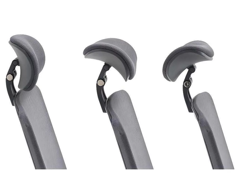 Cadeira De Escritório*Vente-unique Cadeira De Escritório Ergonomica Profissional Em Nylon E Tecido Cor Cinza - Bankano