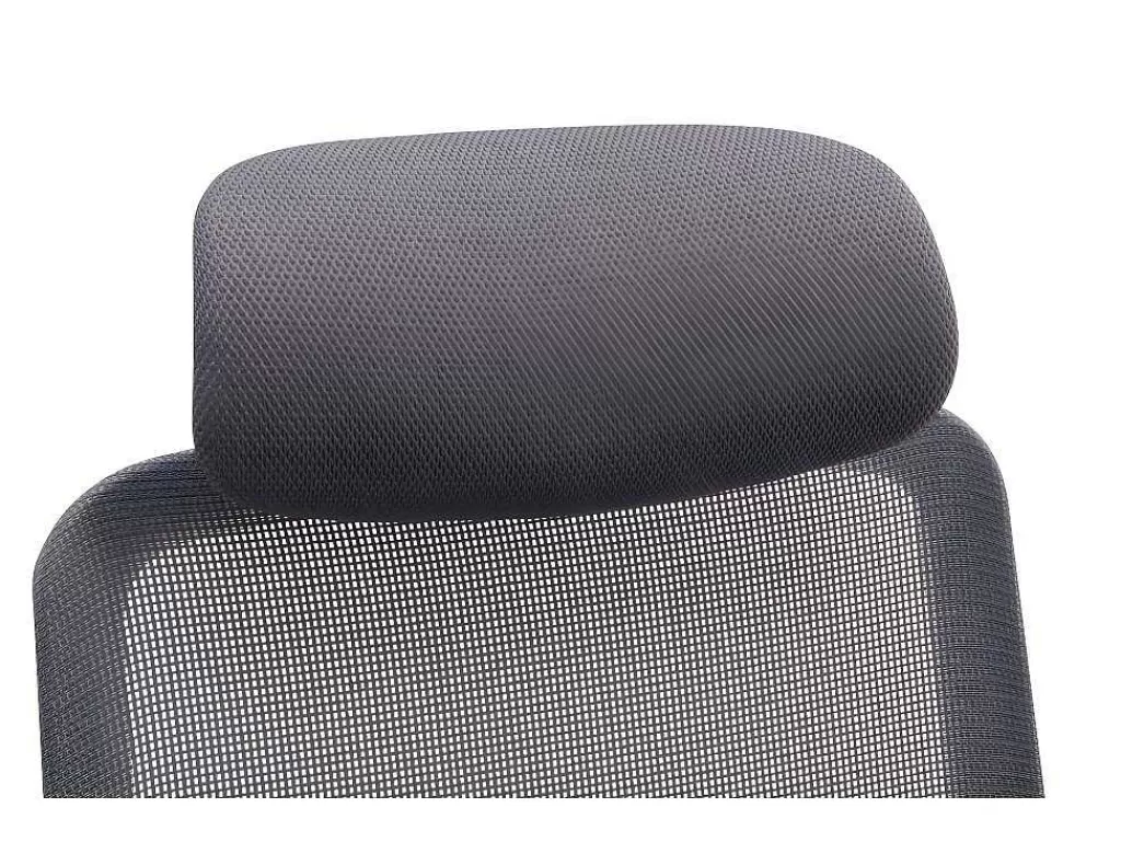Cadeira De Escritório*Vente-unique Cadeira De Escritório Ergonomica Profissional Em Nylon E Tecido Cor Cinza - Bankano