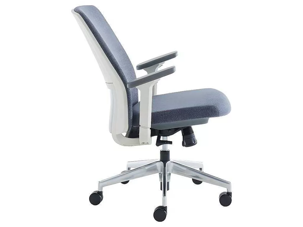 Cadeira De Escritório*Workēa Cadeira De Escritório Profissional Em Tecido Cor Cinza - Humia