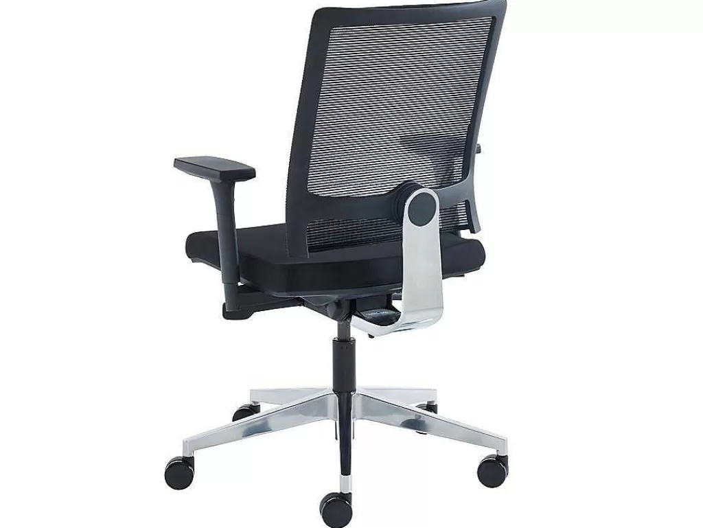 Cadeira De Escritório*Workēa Cadeira De Escritório Profissional Em Tecido Cor Preto - Midtown