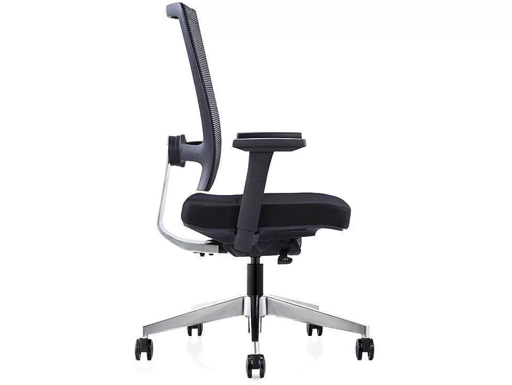 Cadeira De Escritório*Workēa Cadeira De Escritório Profissional Em Tecido Cor Preto - Midtown