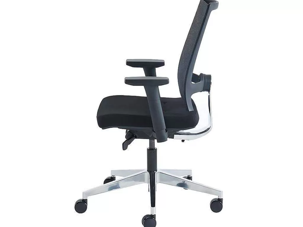 Cadeira De Escritório*Workēa Cadeira De Escritório Profissional Em Tecido Cor Preto - Midtown