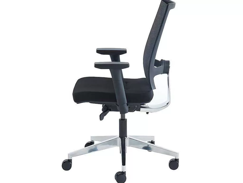 Cadeira De Escritório*Workēa Cadeira De Escritório Profissional Em Tecido Cor Preto - Midtown