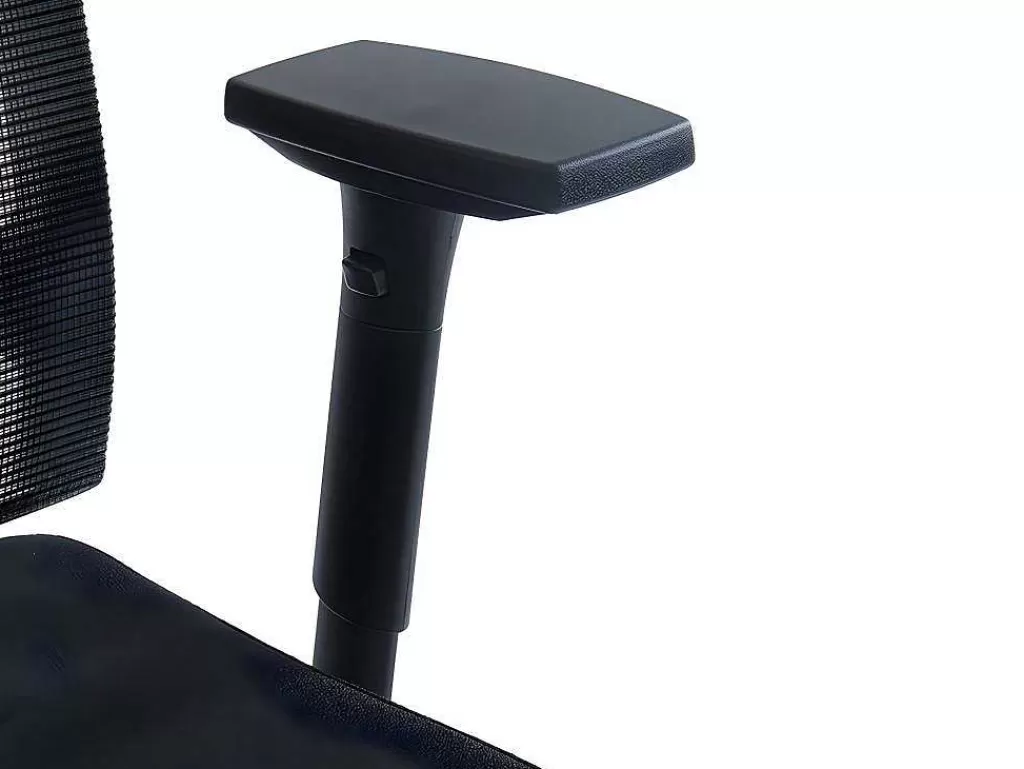 Cadeira De Escritório*Workēa Cadeira De Escritório Profissional Em Tecido Cor Preto - Midtown