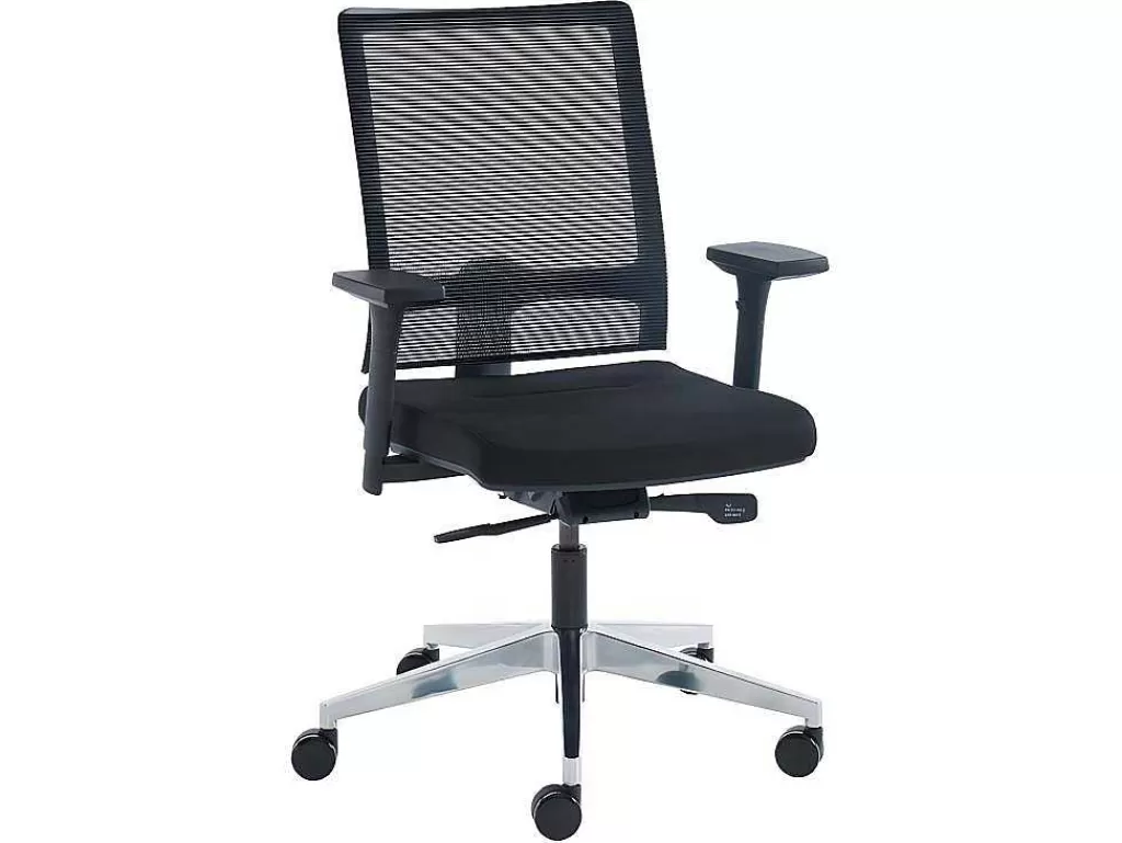Cadeira De Escritório*Workēa Cadeira De Escritório Profissional Em Tecido Cor Preto - Midtown