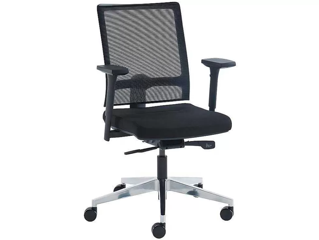 Cadeira De Escritório*Workēa Cadeira De Escritório Profissional Em Tecido Cor Preto - Midtown