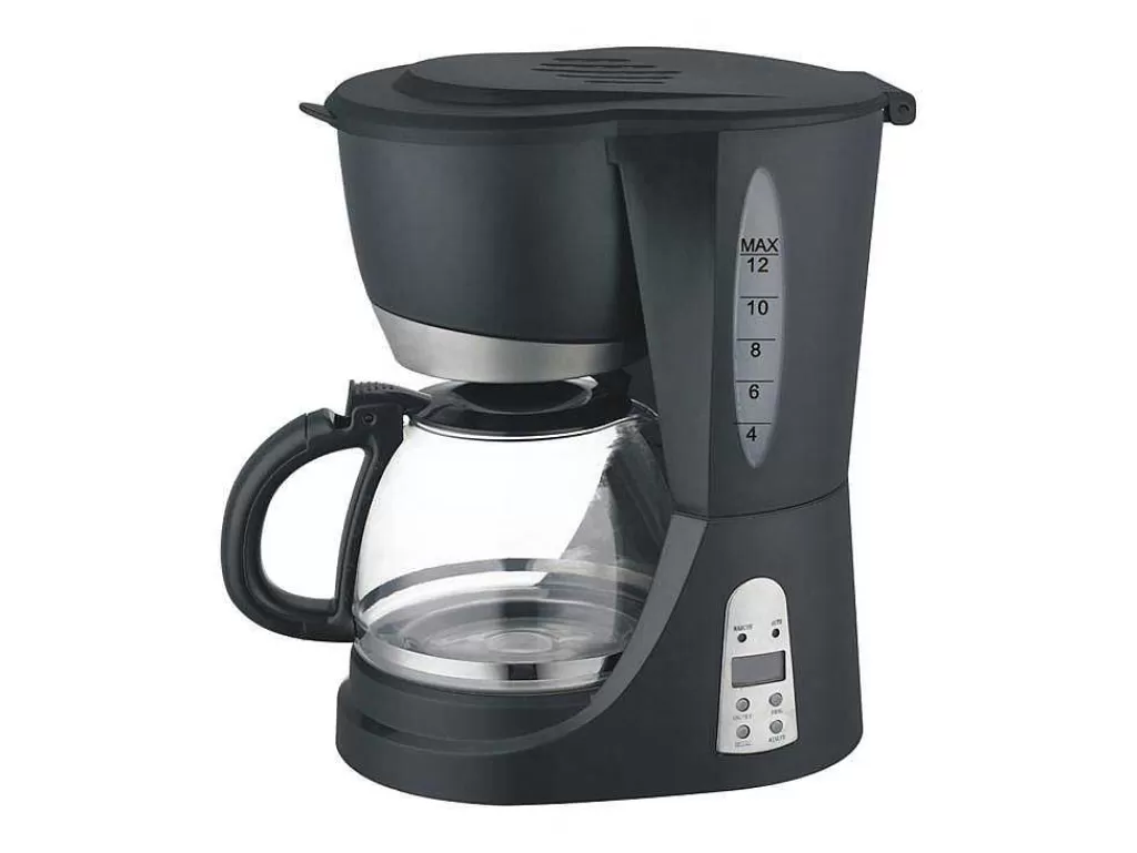 Pequenos Eletrodomésticos*Purline Cafetiere Numerique Programmable Jusqu'A 12 Tasses 800W En Verre Noir