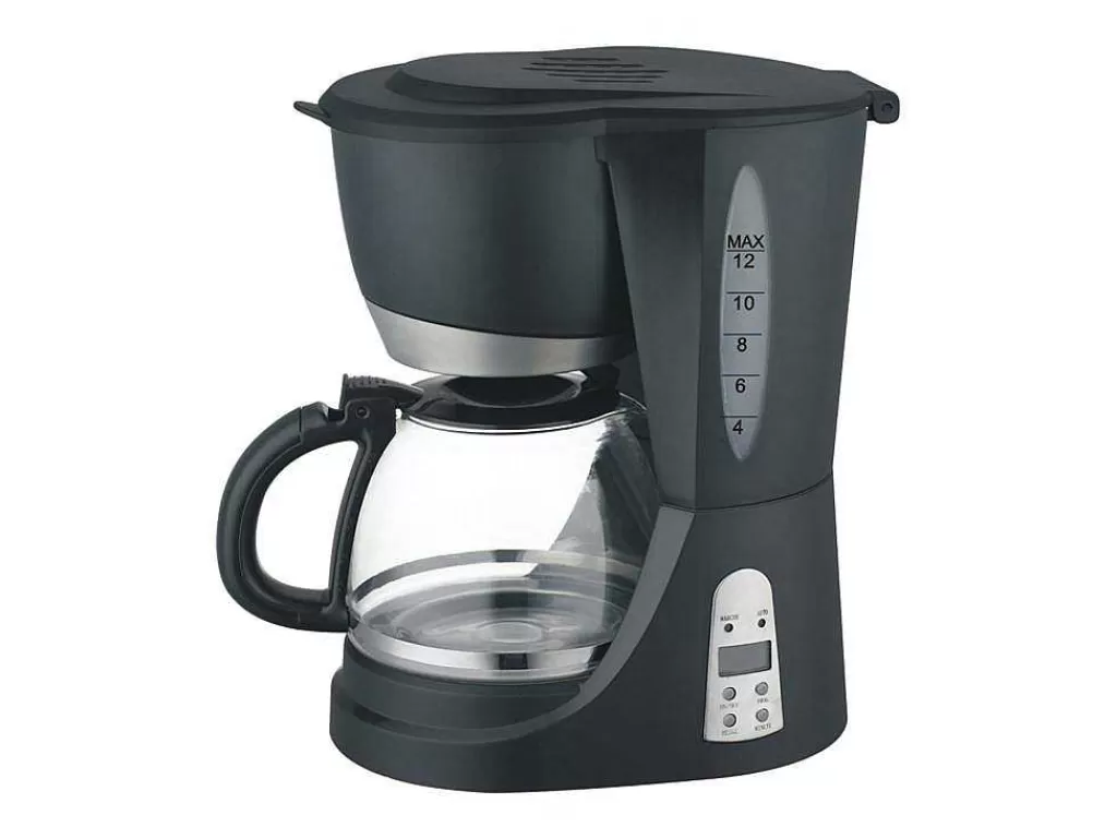 Pequenos Eletrodomésticos*Purline Cafetiere Numerique Programmable Jusqu'A 12 Tasses 800W En Verre Noir