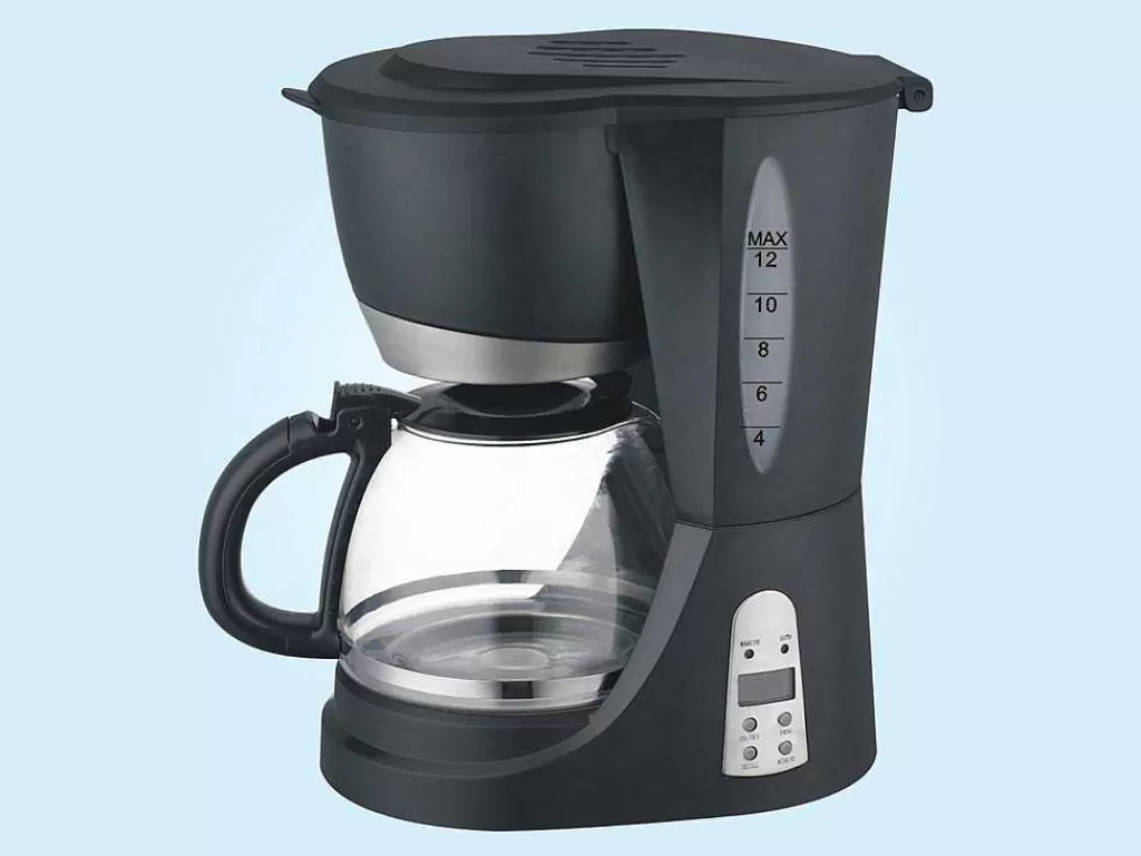 Pequenos Eletrodomésticos*Purline Cafetiere Numerique Programmable Jusqu'A 12 Tasses 800W En Verre Noir