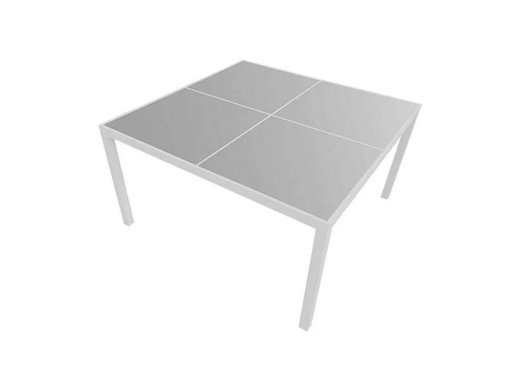 Conjunto Mesa E Cadeiras De Jardim*Happy Garden Cagliari Conjunto De Moveis De Jardim Em Cinzento Têxtileno 8 Lugares - Aluminio Branco