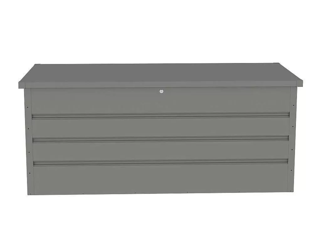 Armazenamento De Jardim*Vente-unique Caixa De Arrumação De Jardim Em Aco Galvanizado Cinzento 750 L - Tomaso