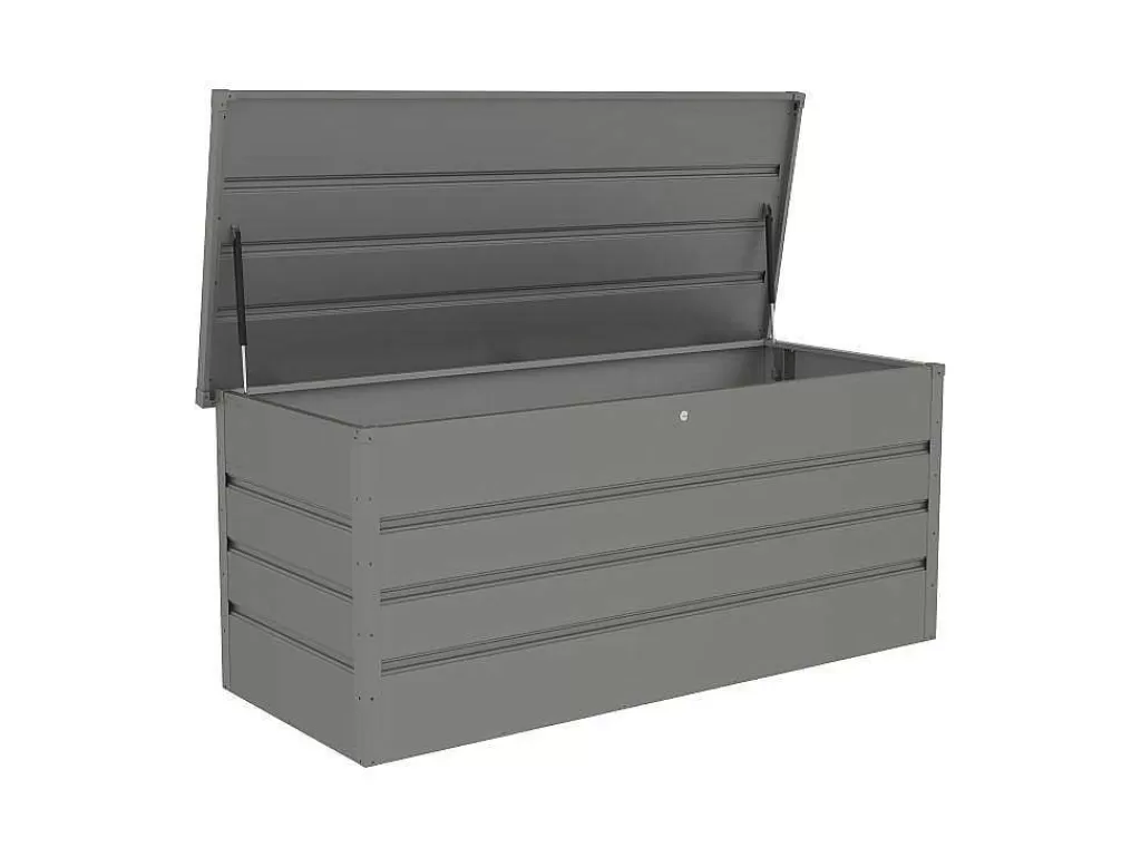 Armazenamento De Jardim*Vente-unique Caixa De Arrumação De Jardim Em Aco Galvanizado Cinzento 750 L - Tomaso