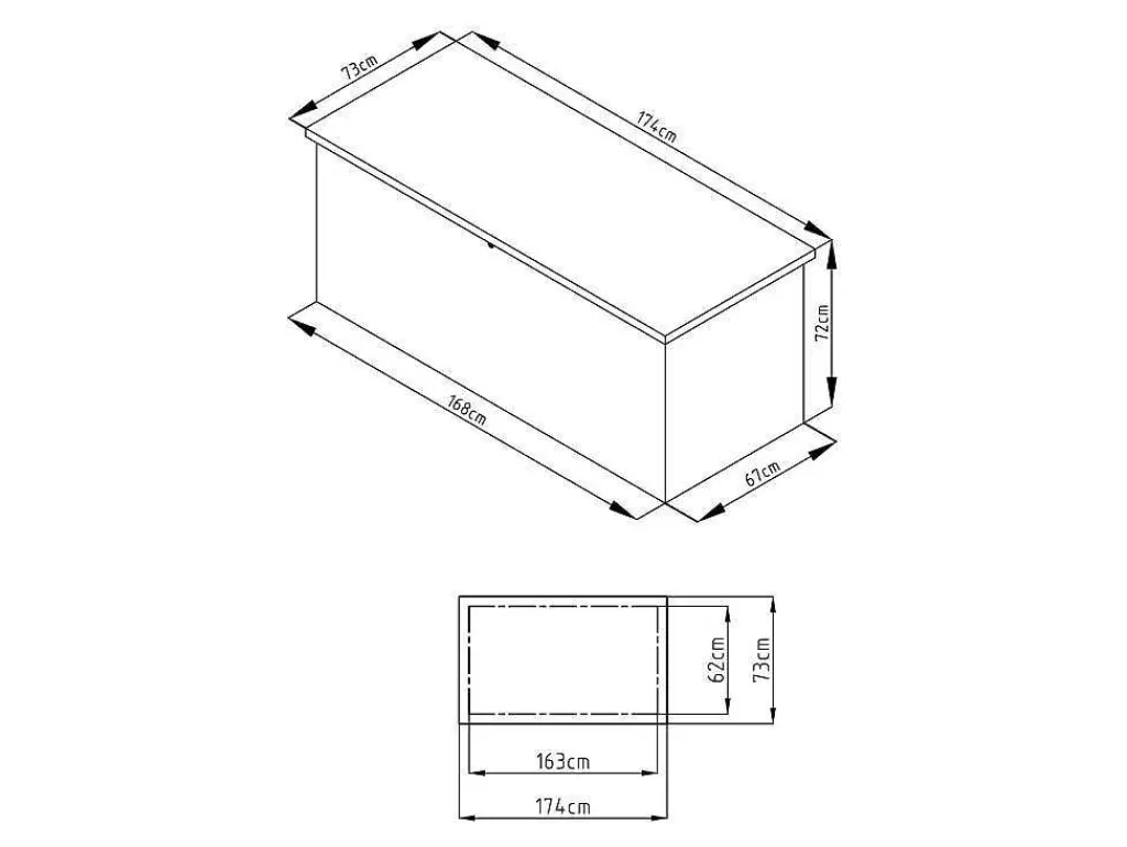 Armazenamento De Jardim*Vente-unique Caixa De Arrumação De Jardim Em Aco Galvanizado Cinzento 750 L - Tomaso