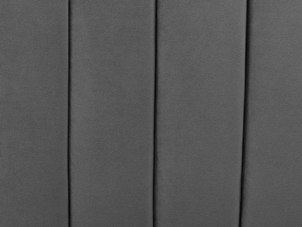 Cama Em Veludo*Vente-unique Cama 160 X 200 Cm Com Cabeceira De Cama Ondulada Veludo Cinzento + Colchão - Sagali