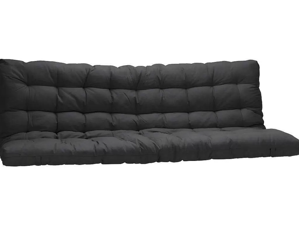 Cama Alta*Vente-unique Cama Alta 90 X 190 Cm Com Banco Convertivel Metal Prateado + Futon + Colchão - Modulo V