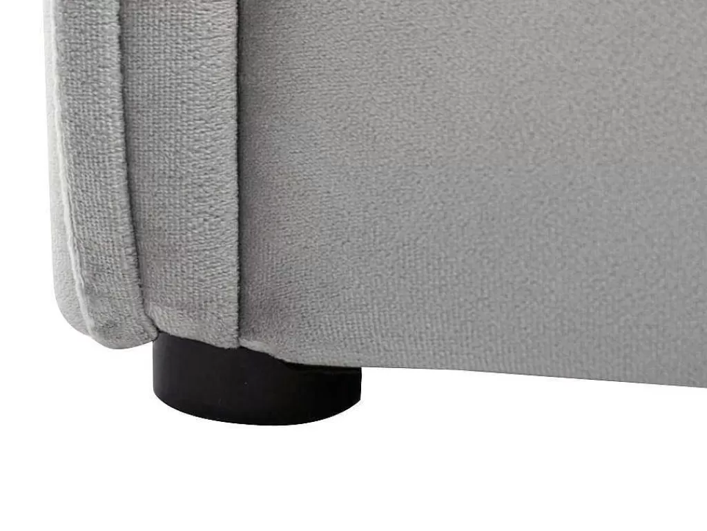 Cama Em Veludo*Vente-unique Cama Com Arrumação 140 X 200 Cm Veludo Cinzento-Claro - Oleria