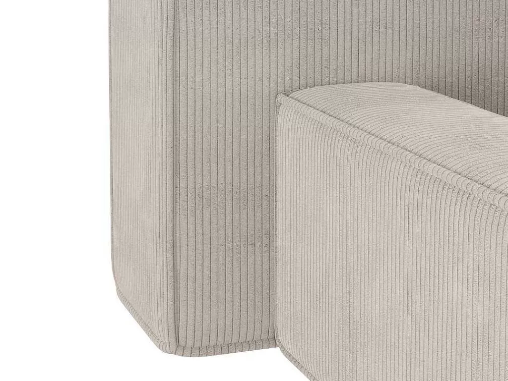 Cama Em Veludo*PASCAL MORABITO Cama Com Espaco De Arrumação De 160 X 200 Cm Em Veludo Canelado Cor Bege - Timano