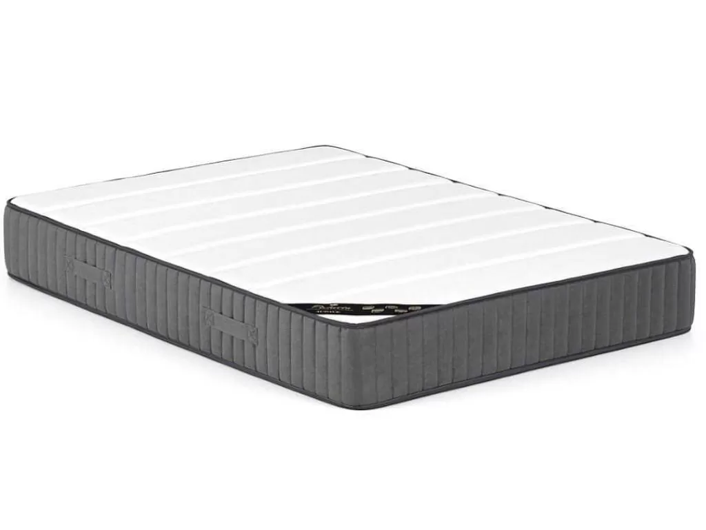 Cama Em Veludo*Vente-unique Cama Com Gavetas 140 X 200 Cm Tecido Veludo Champagne + Colchão - Leopold