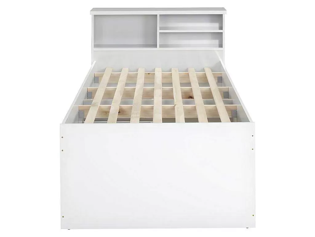 Cama De Criança*Vente-unique Cama Com Gavetas E Arrumação 90X190 Cm Branco - Boris