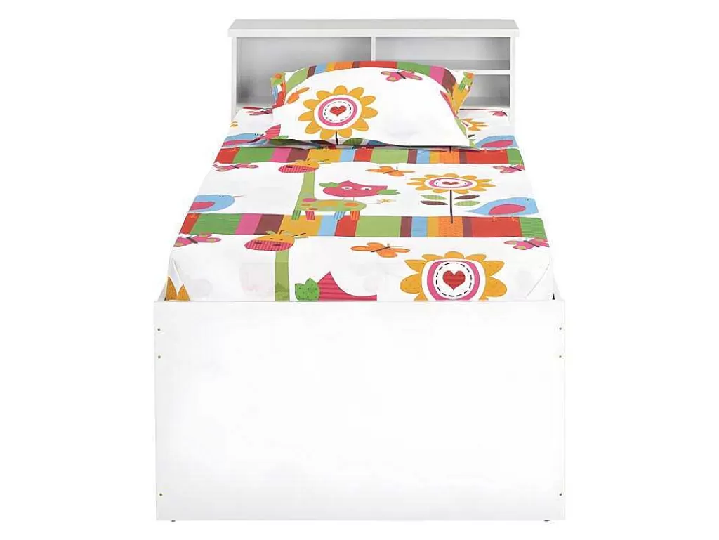 Cama De Criança*Vente-unique Cama Com Gavetas E Arrumação 90X190 Cm Branco - Boris