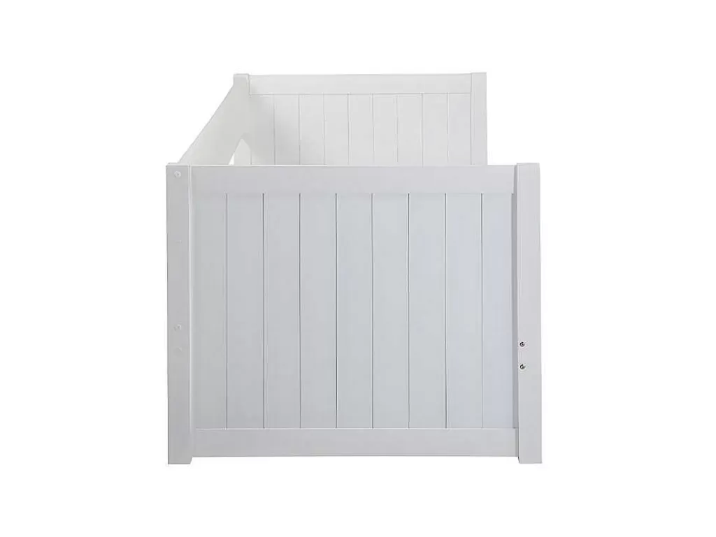 Cama Dupla*Vente-unique Cama Dupla Banco Com Gaveta De 2 X 90 X 200 Cm Em Pinho E Mdf Cor Branco - Alfiero